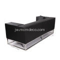 Sofa Kulit Modern kanthi Bingkai Stainless Steel